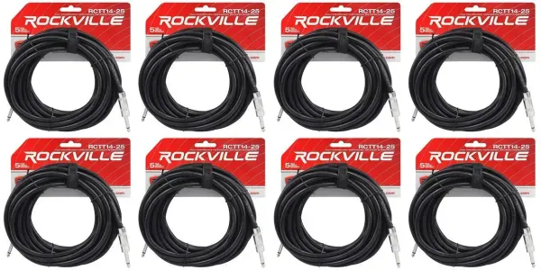 Спикерный кабель Rockville RCTT1425 Black 7.6 м (8 штук)