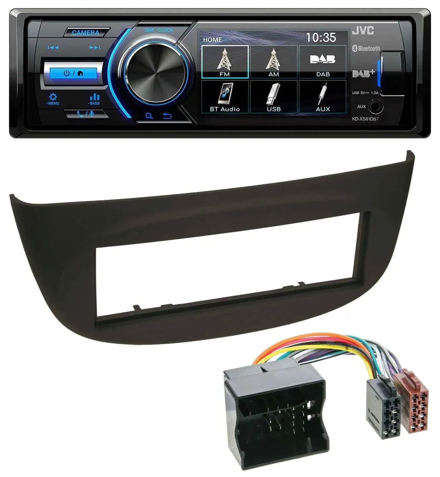 JVC Bluetooth MP3 USB DAB Autoradio für Renault Twingo (07-14) schwarz