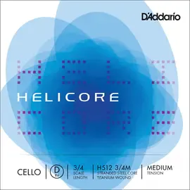 Струна для виолончели D'Addario Helicore H512 3/4M, D