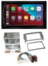 ESX 2DIN DAB USB MP3 Bluetooth Autoradio für Toyota Auris 07-12 anthrazit-grau