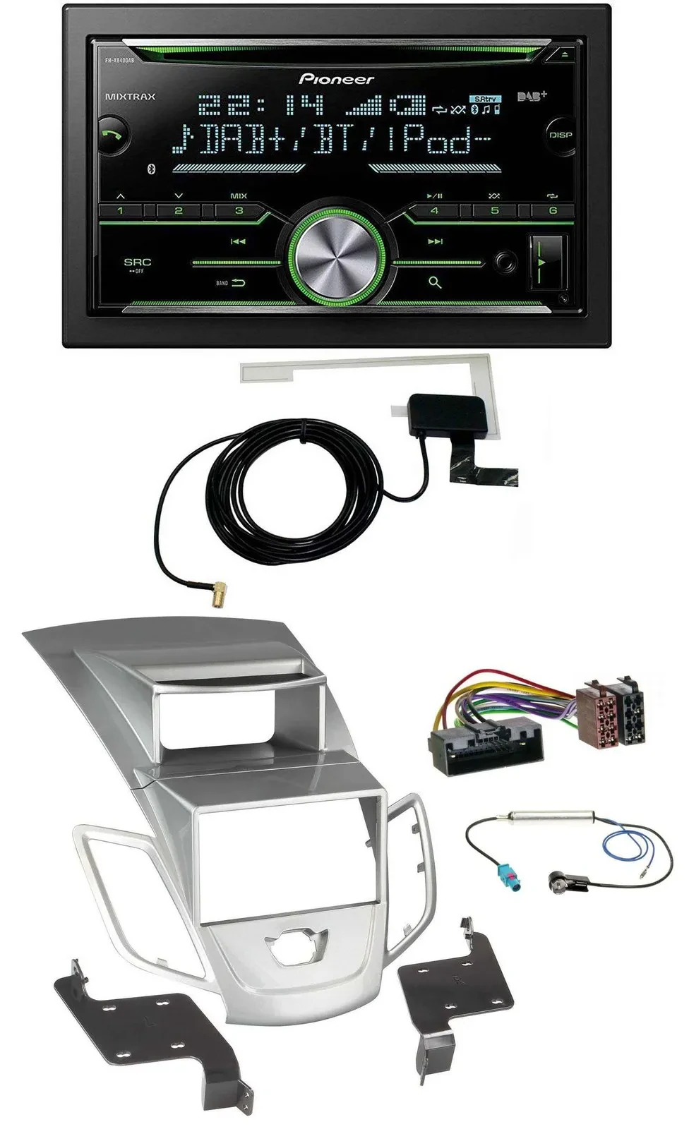 Pioneer CD USB MP3 Bluetooth 2DIN DAB Autoradio für Ford Fiesta 2010-17 Display