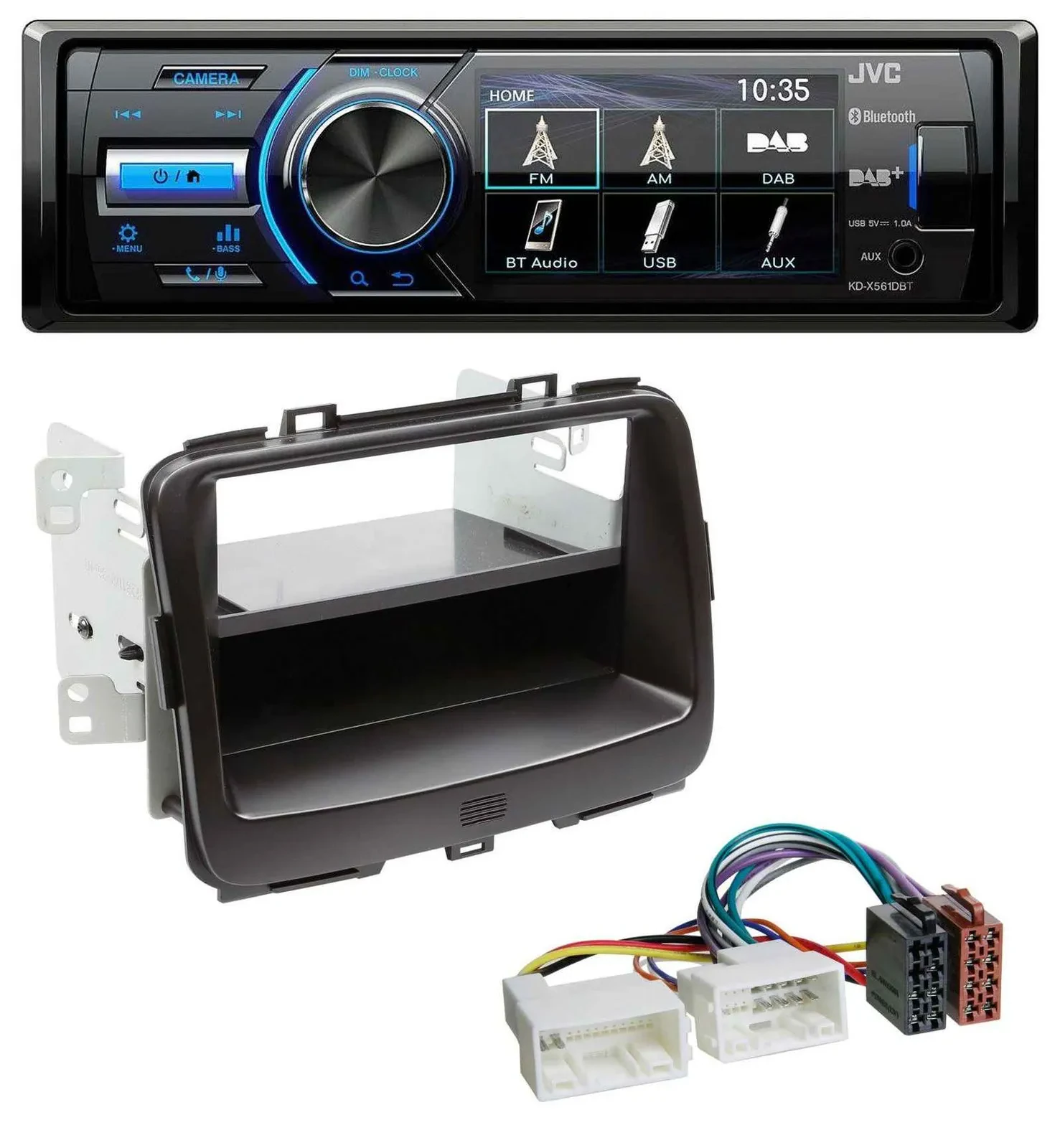 Автомагнитола JVC Bluetooth MP3 USB DAB для Kia Carens 4 (RP, с 2013)