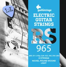 Струны для 8 струнной гитары Galli Strings RS965 9-65