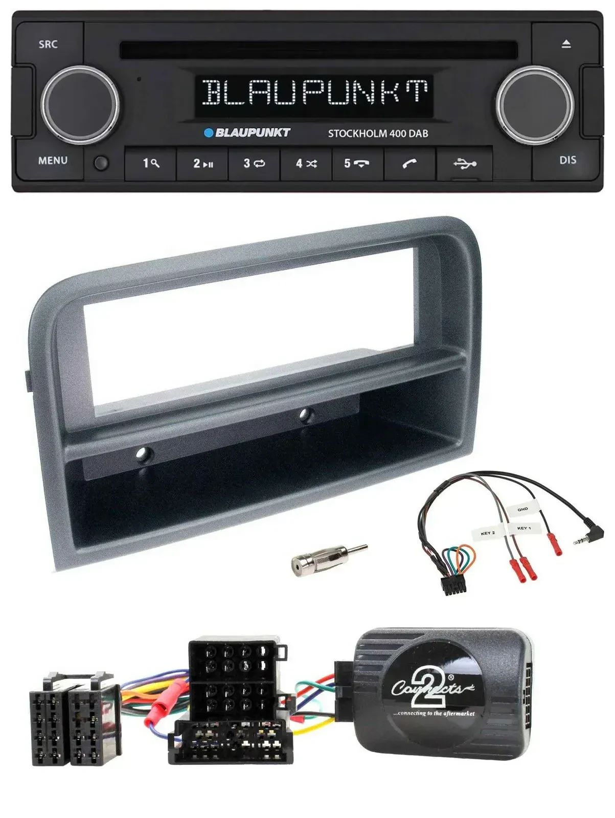 Blaupunkt Lenkrad Bluetooth DAB CD USB Autoradio für Fiat Croma 2005-2010