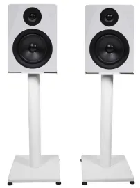 Pair Rockville APM5W 5.25" 250w Powered USB Studio Monitor Speakers+21" Stands