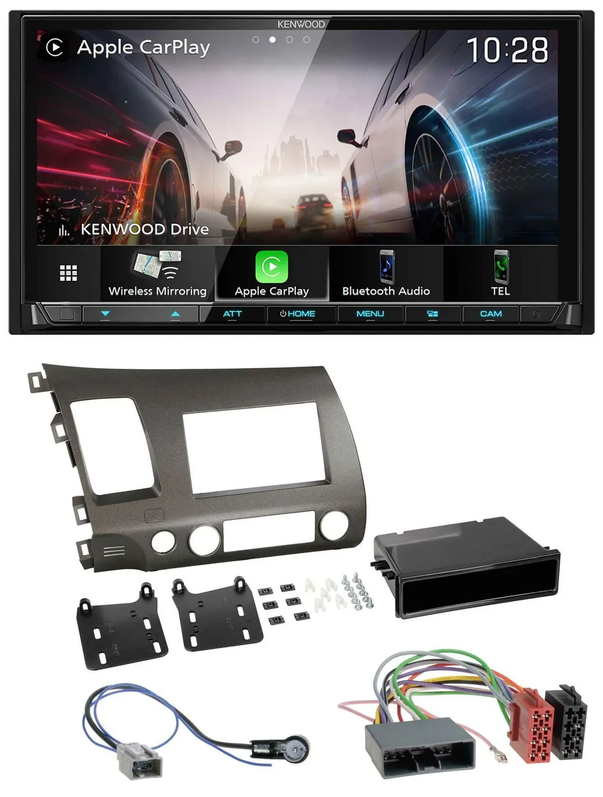 Kenwood MP3 2DIN USB DAB Bluetooth Autoradio für Honda Civic Hybrid FD3 06-10 an