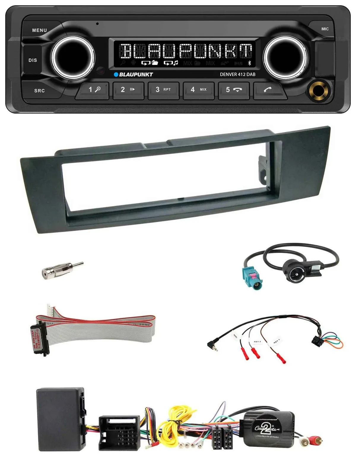 Blaupunkt Bluetooth DAB Lenkrad USB Autoradio für BMW 1er E87 2004-2013 Aktiv