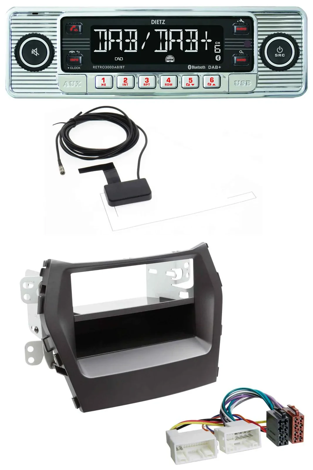 Dietz Bluetooth USB MP3 DAB Autoradio für Hyundai Santa Fe (ab 2012)