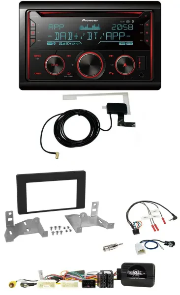 Pioneer 2DIN Lenkrad DAB USB CD Bluetooth Autoradio für Toyota Aygo ab 22 AB7 sc