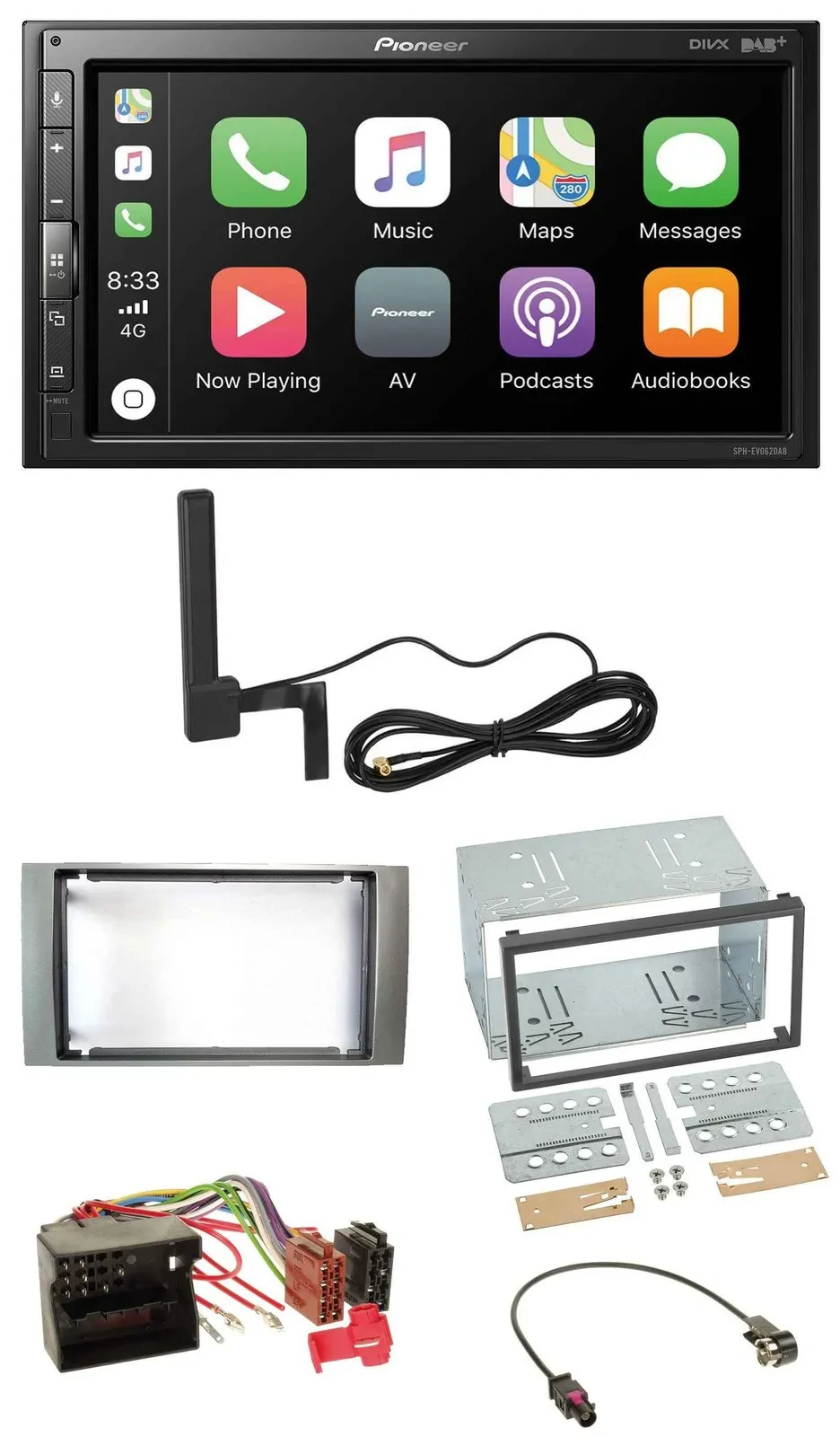 Pioneer USB 2DIN Bluetooth DAB MP3 Autoradio für Ford Galaxy Focus C-Max S-Max 0