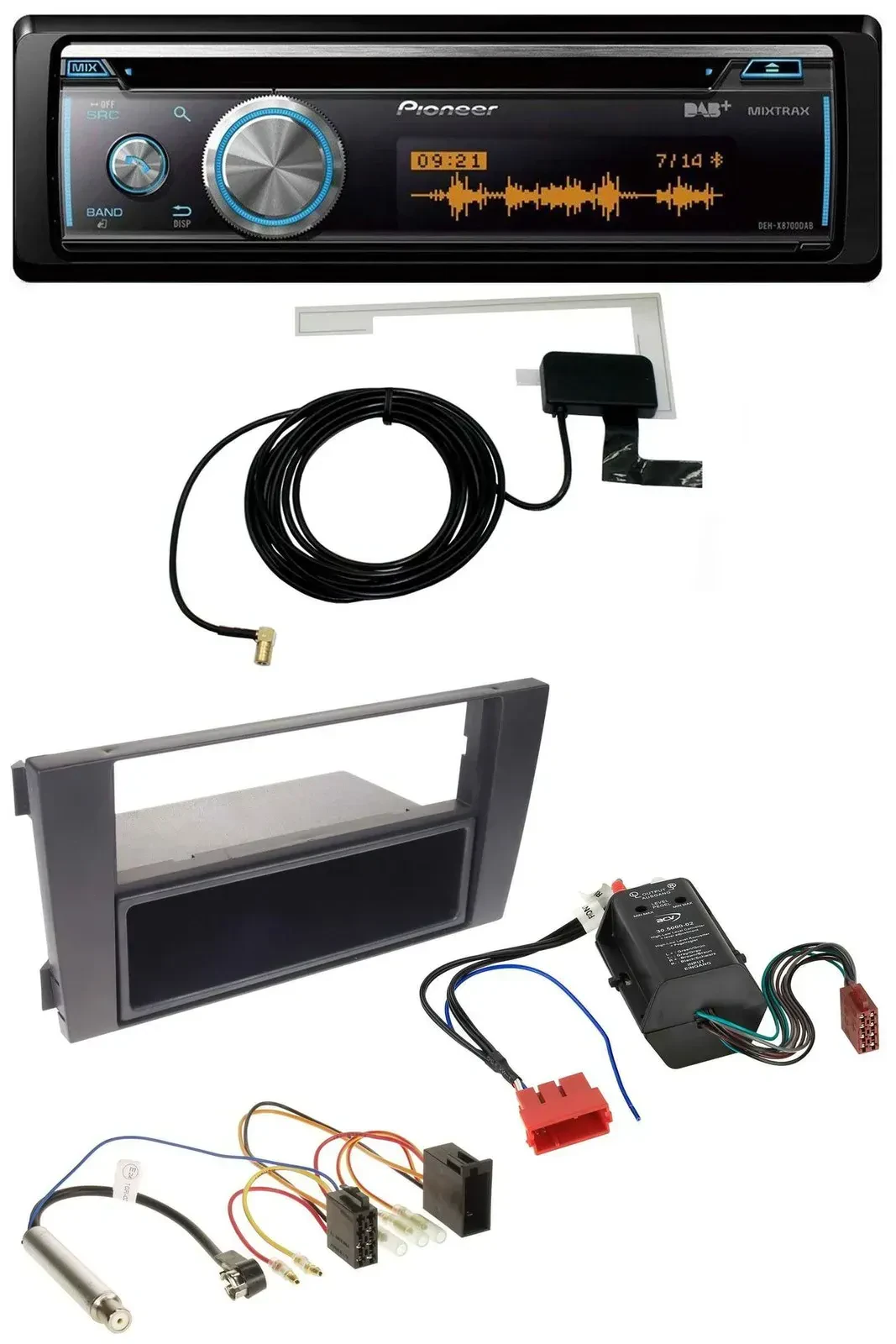 Автомагнитола для Audi A6 (C5, 2001–2005) Pioneer Bluetooth DAB CD MP3 USB