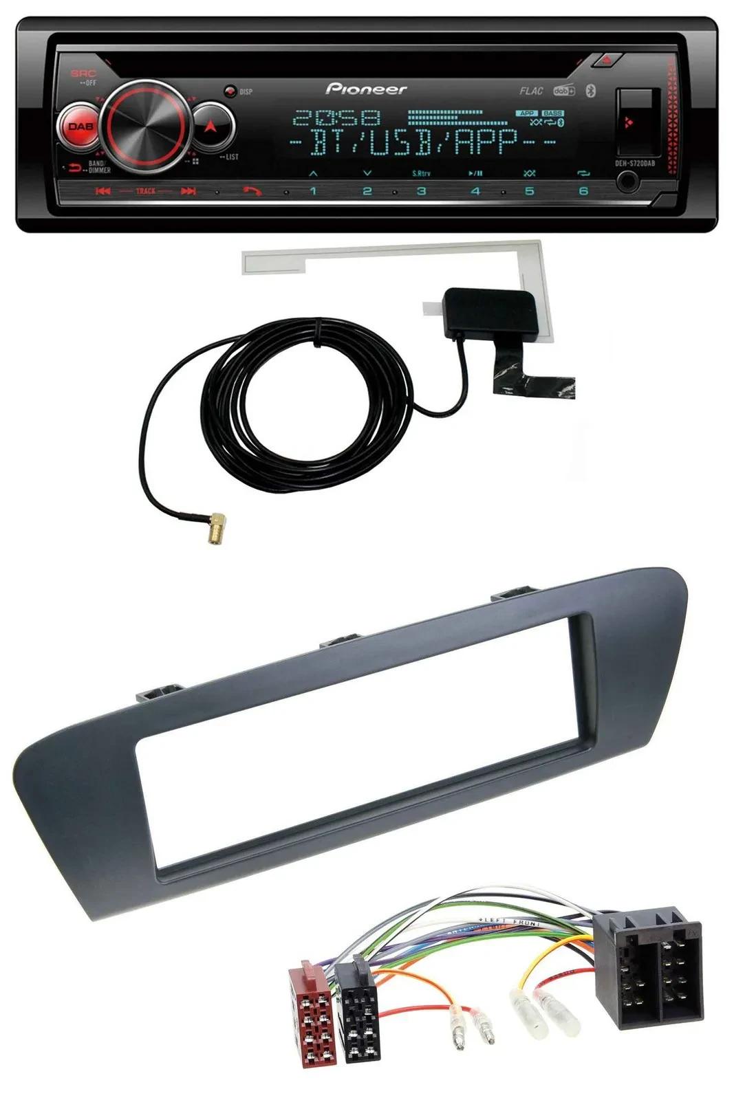 Автомагнитола для Renault Scenic Pioneer DAB, CD/MP3, USB, Bluetooth, серый