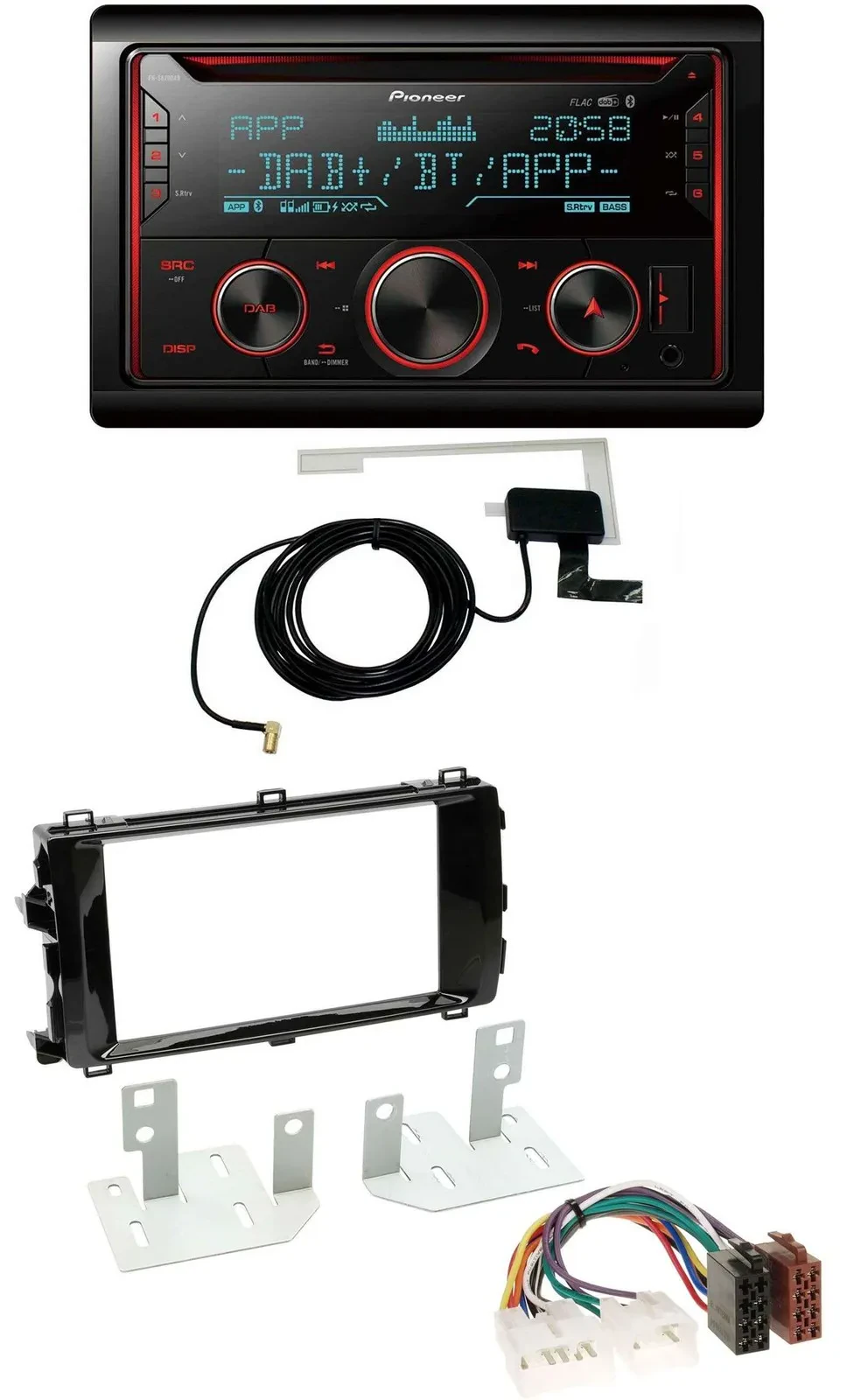 Автомагнитола Pioneer 2DIN MP3 DAB USB CD Bluetooth для Toyota Auris (с 2013)