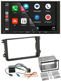 Автомагнитола для VW Caddy/Golf 5/6/Jetta JBL 2 DIN USB Bluetooth AUX