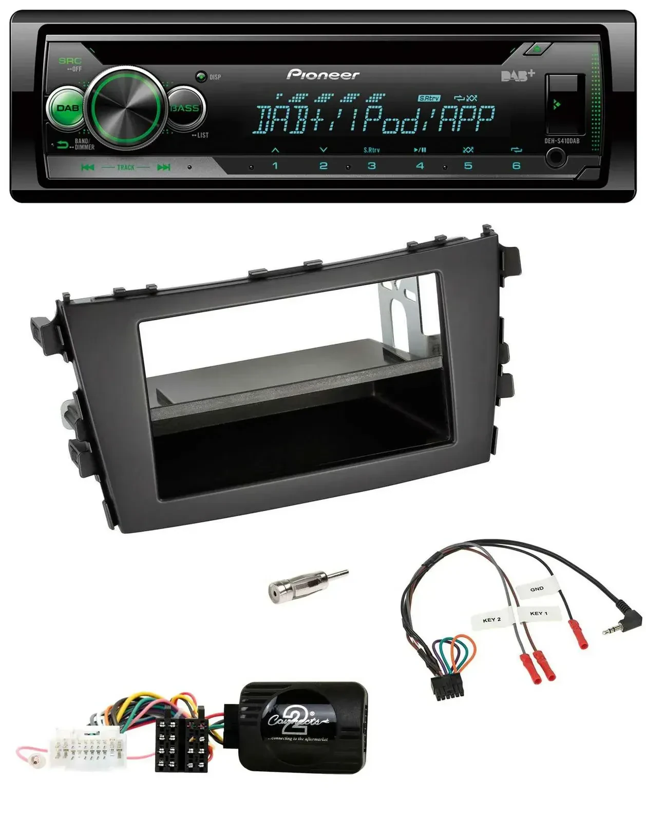 Автомагнитола Pioneer CD/USB/MP3, DAB, для Suzuki Celerio LF (с 2014), с поддержкой кнопок на руле