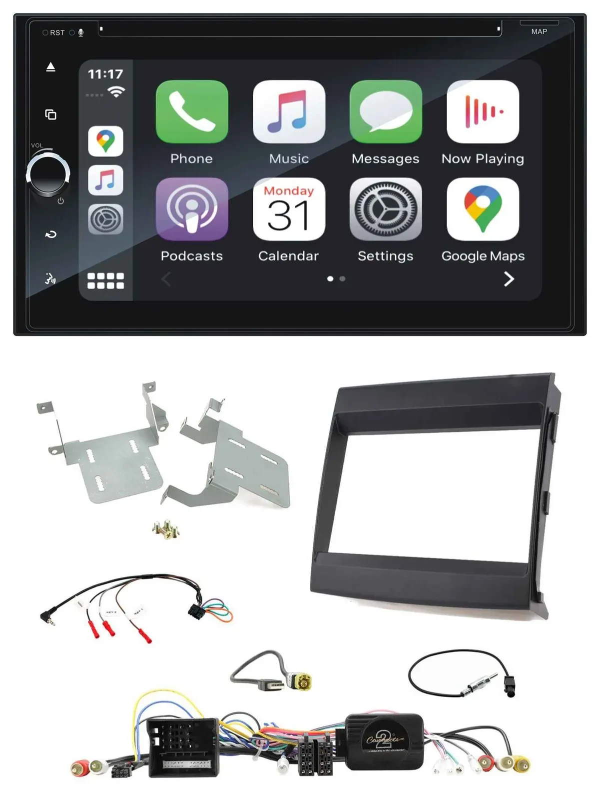 Blaupunkt USB DAB Bluetooth 2DIN TMC Lenkrad Navigation für Porsche Cayenne 2011