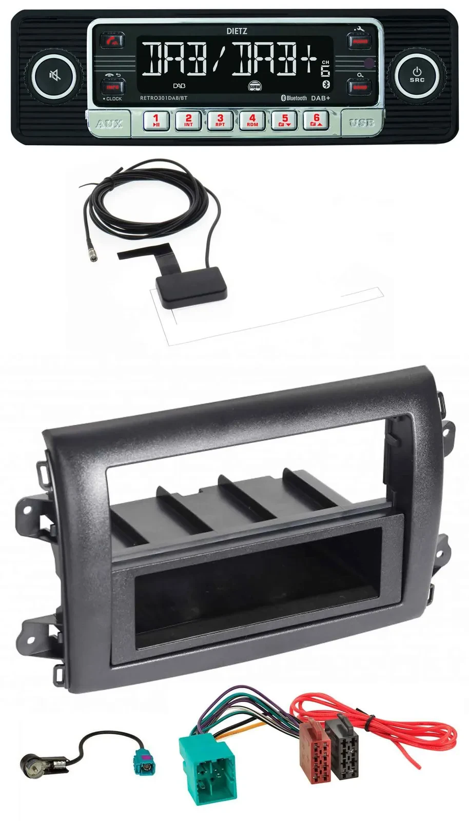 Dietz DAB Bluetooth USB MP3 Autoradio für Fiat Ducato (Serie 8, ab 2021)