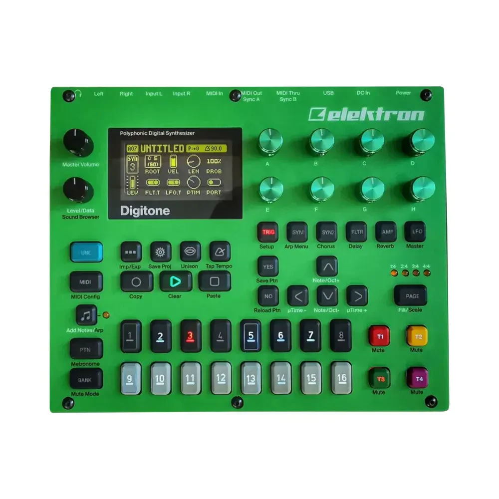 Защитная накладка для музыкального оборудования Xpowers Design Elektron Digitone Green