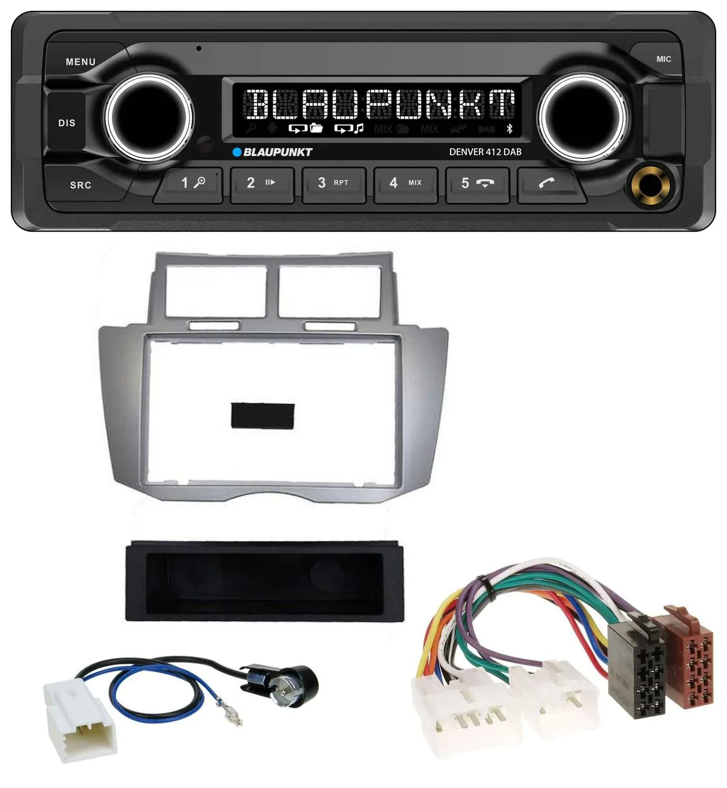 Автомагнитола для Toyota Yaris (2007–2011) Blaupunkt Bluetooth, DAB, MP3, USB