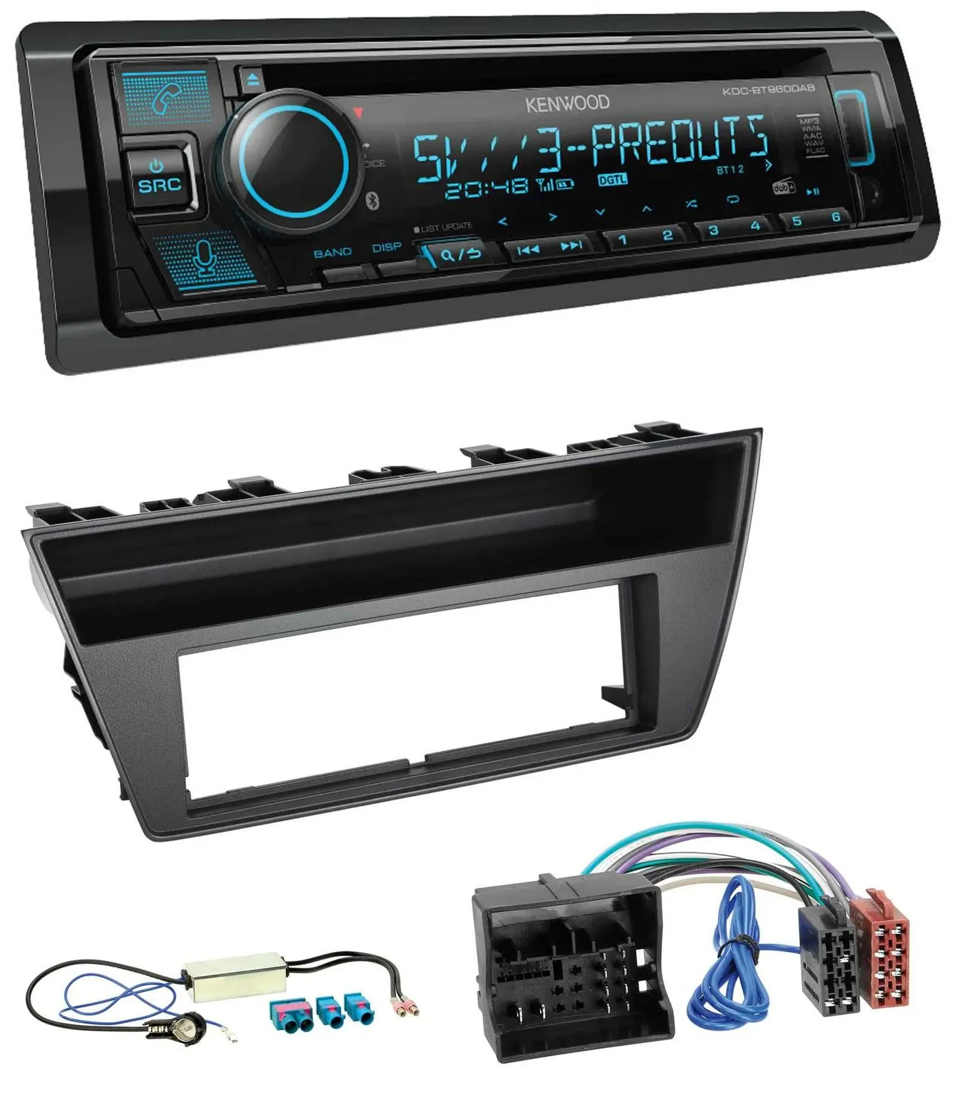 Kenwood Bluetooth USB CD MP3 DAB Autoradio für Skoda Fabia III (2014-2020)