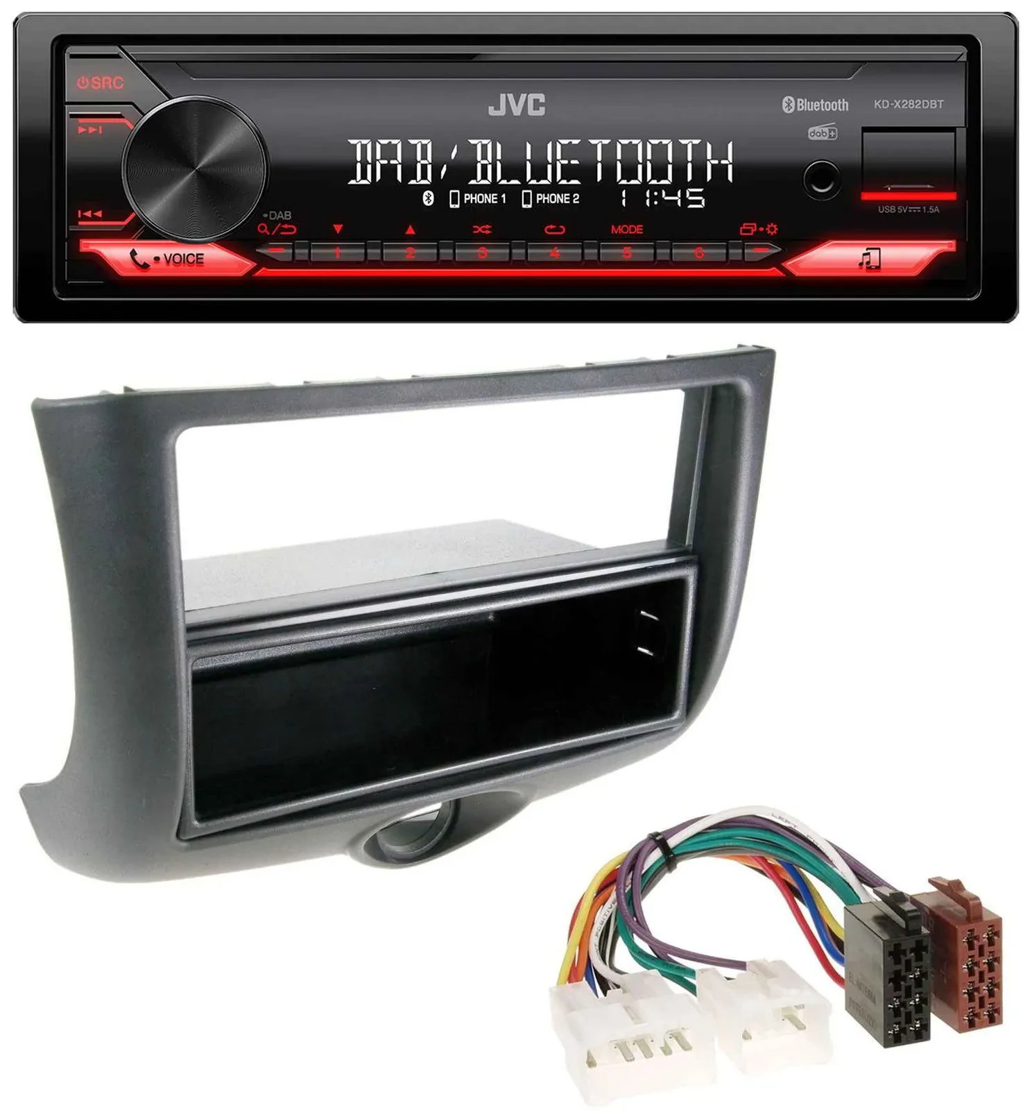 JVC Bluetooth USB DAB MP3 Autoradio für Toyota Yaris (1999-2003)