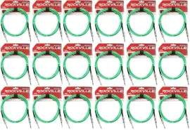 Инструментальный кабель Rockville RCGT6.0G Green 1.8 м (18 штук)