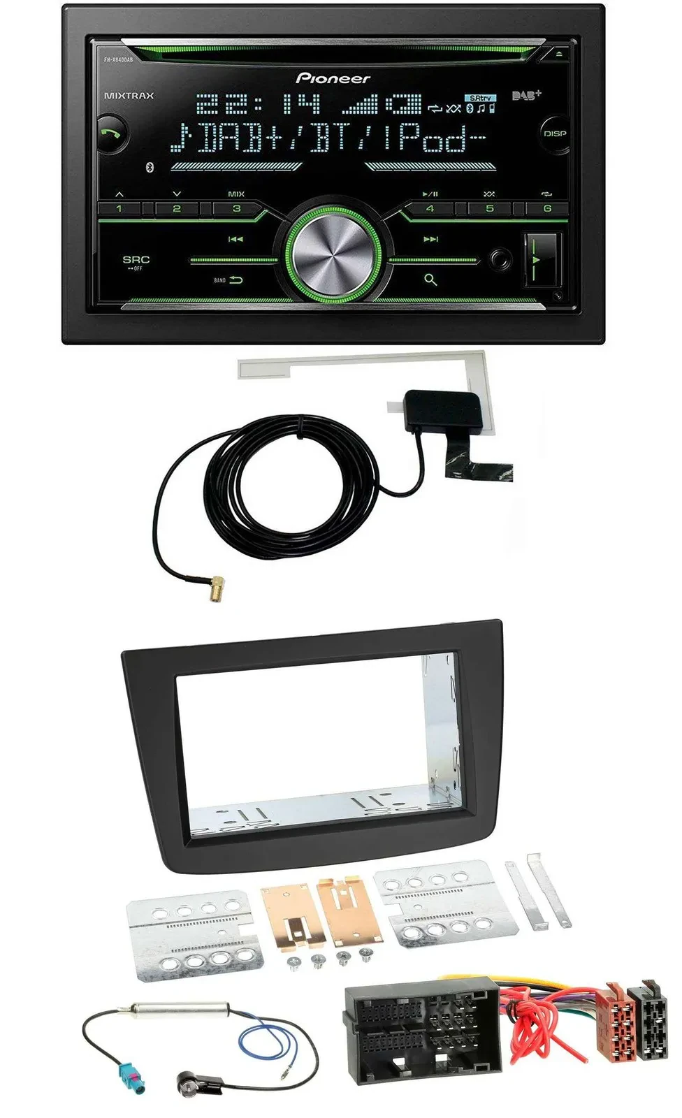 Автомагнитола Pioneer 2DIN, CD, USB, MP3, Bluetooth, DAB для Alfa Romeo MiTo 955 (с 2014)