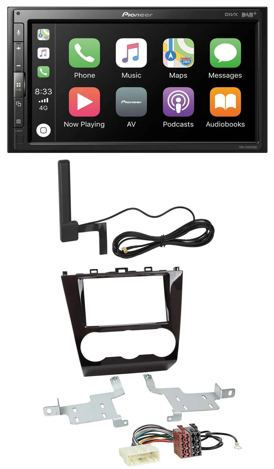 Автомагнитола Pioneer 2DIN, USB, Bluetooth, DAB, MP3 для Subaru Forester (с 2015)