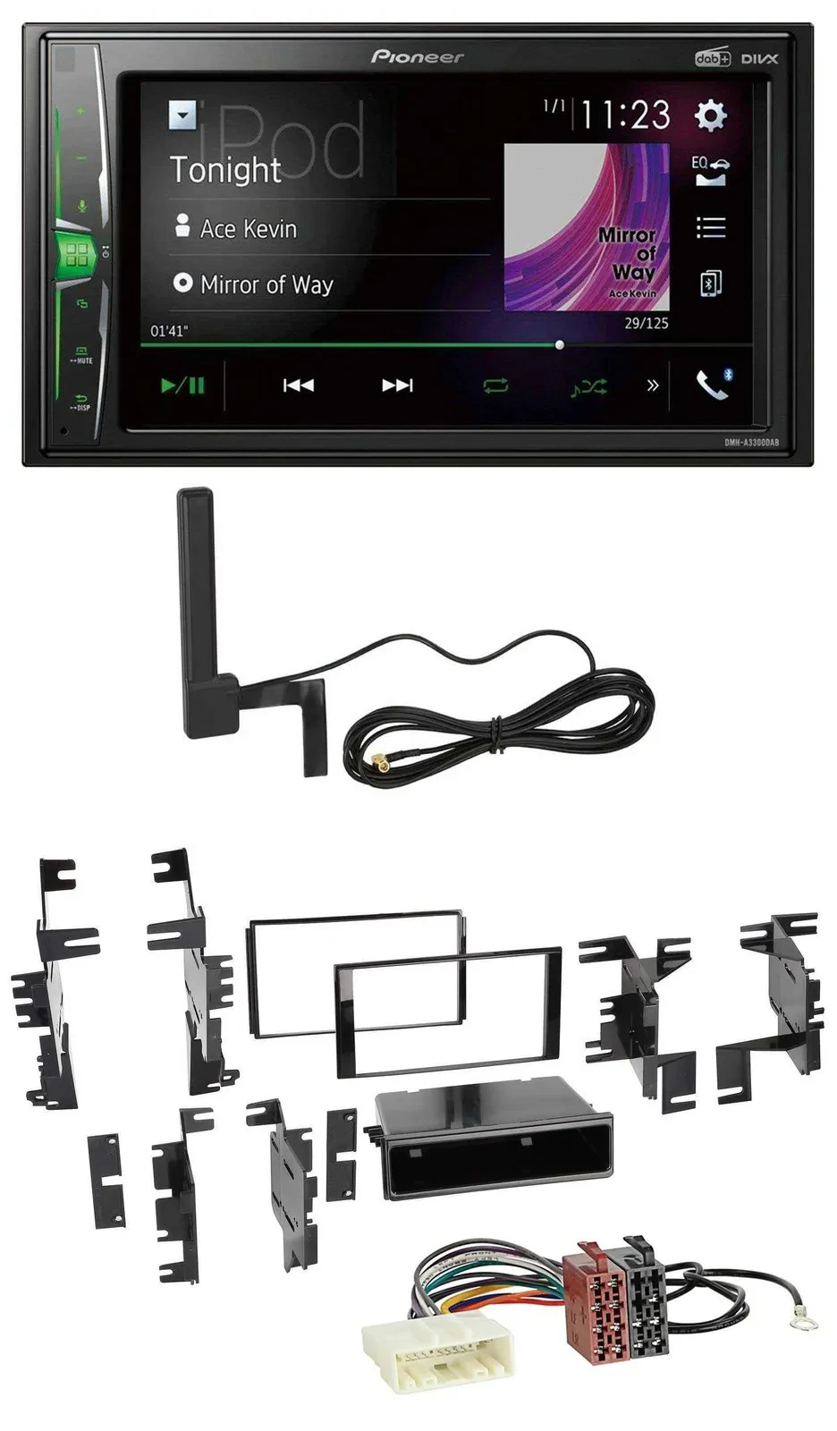 Автомагнитола Pioneer 2DIN DAB Bluetooth AUX MP3 для Nissan Quest/Rogue/Titan (с 2011)