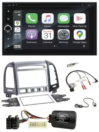 Blaupunkt DAB Lenkrad TMC Bluetooth USB 2DIN Navigation für Hyundai Santa Fe 4 S