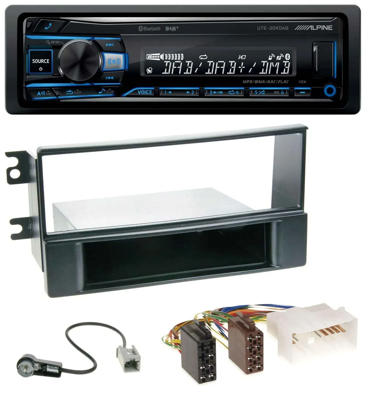 Alpine USB Bluetooth DAB MP3 Autoradio für Kia Sportage II (2008-2010)