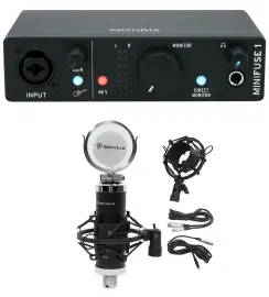 Arturia Minifuse 1 Black Portable Solo Audio USB Recording Interface+Microphone