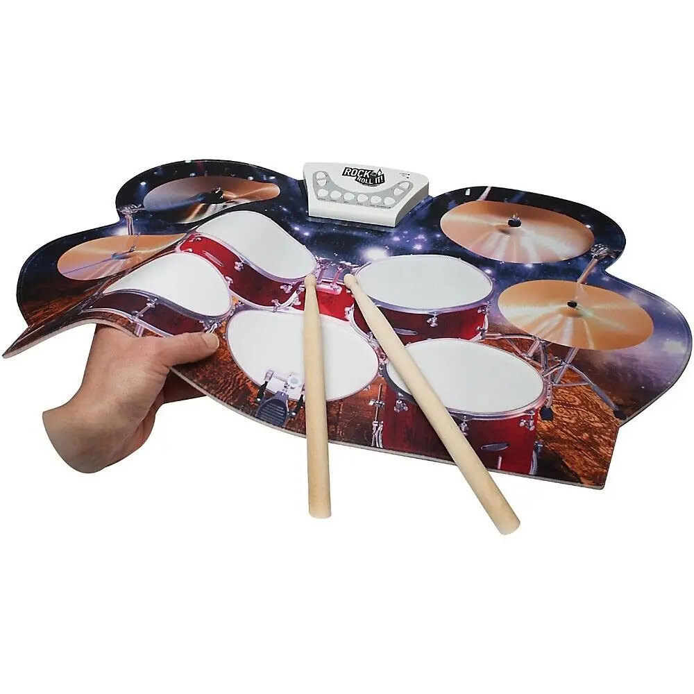 Электронная ударная установка MukikiM Rock and Roll It Drum Live портативная roll-up, питание USB/2x AAA, педали и палочки в комплекте