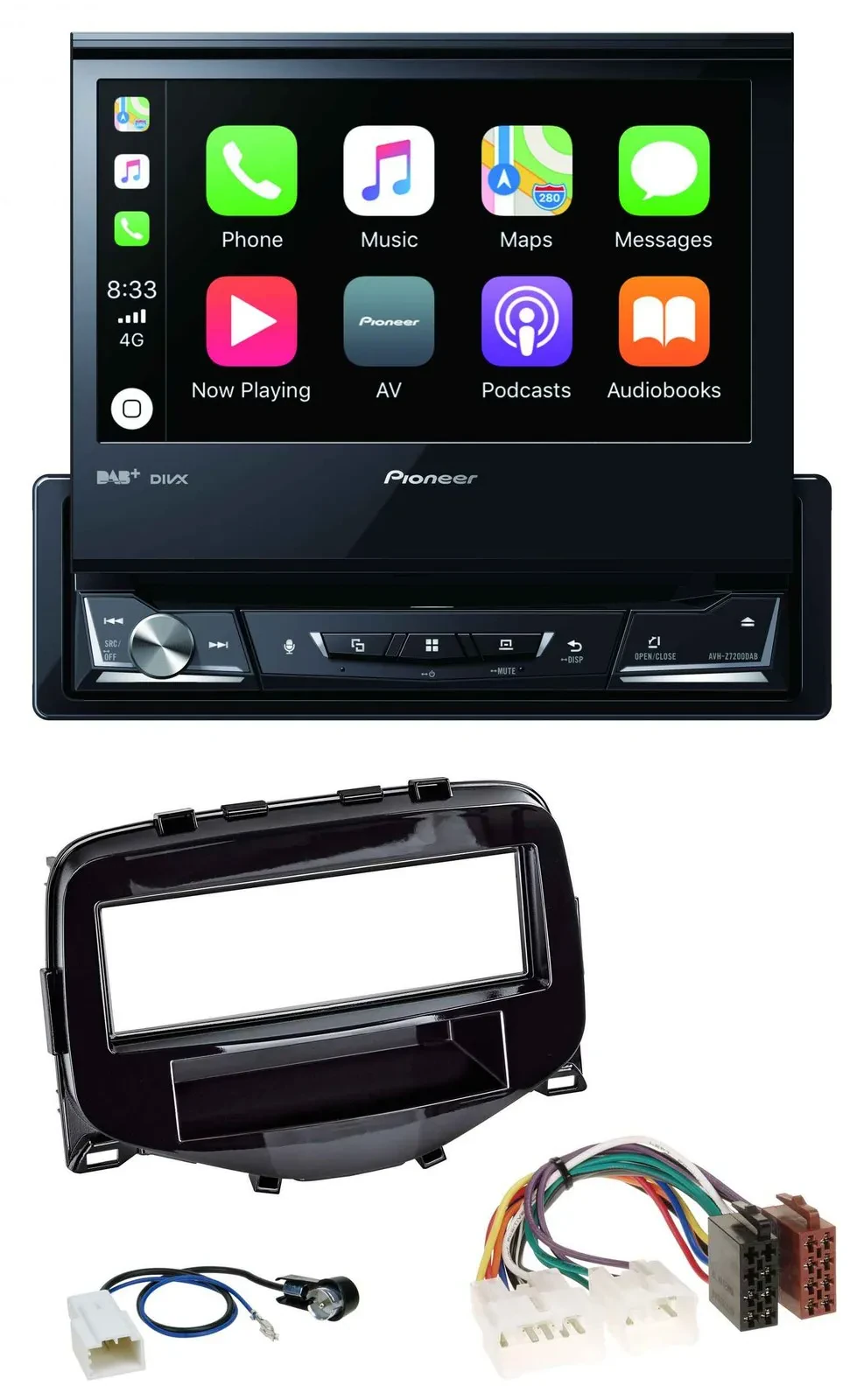 Pioneer DVD Bluetooth DAB USB MP3 Autoradio für Toyota Aygo (2014-2021)