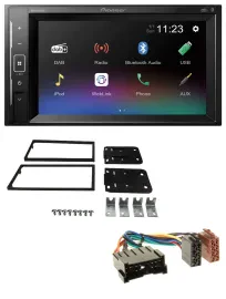 Автомагнитола для Kia Carens II (2002–2006) Pioneer 2DIN, DAB, Bluetooth, USB, MP3