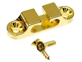 Hipshot 405100G 2-String Retainer/String Guide for Bass - GOLD with Screws