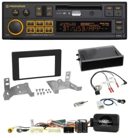 Автомагнитола Pioneer DAB, USB, Bluetooth, поддержка кнопок на руле, для Toyota Aygo AB7 (с 2022), черный