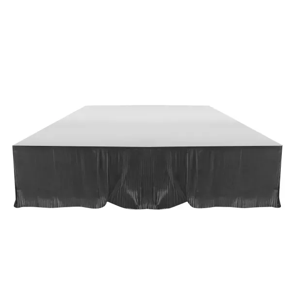 ProX XSQ-SKIRT40 Polyester 40" Black Fabric Stage Skirt for XSQ-Stages idjnow