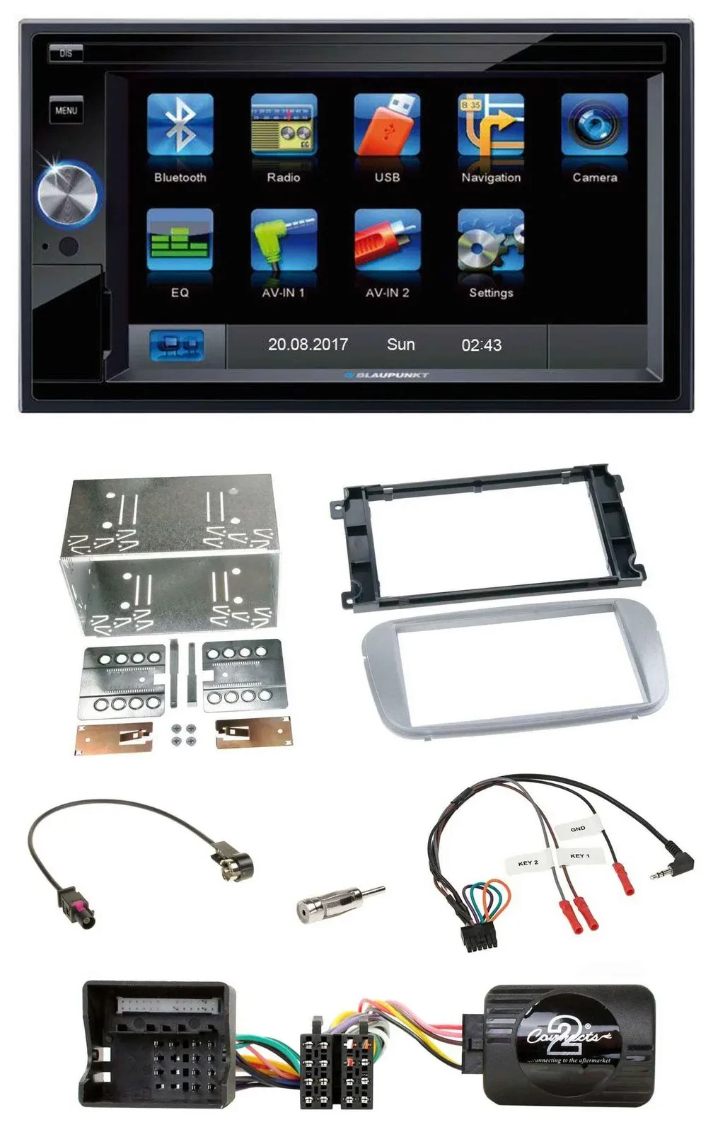 Автомагнитола Blaupunkt 2DIN, USB, Bluetooth, TMC, навигация, для Ford Galaxy/C-Max/Focus