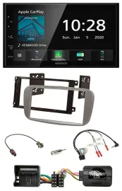 Автомагнитола Kenwood 2-DIN, Bluetooth, DAB, USB, серебристая, для Ford Focus/Galaxy/C-Max