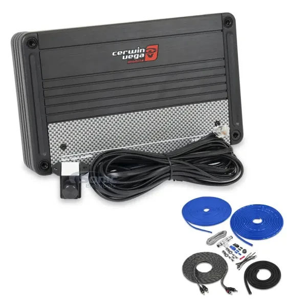 Cerwin-Vega SRPM750.1D | Monoblock Marine Amplifier + 8 AWG Amp Kit