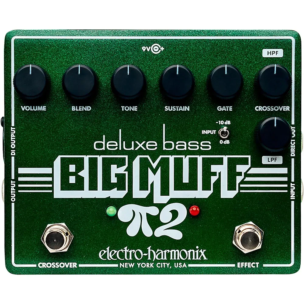 ElectroHarmonix Deluxe Bass Big Muff Pi 2 Fuzz Pedal  Green