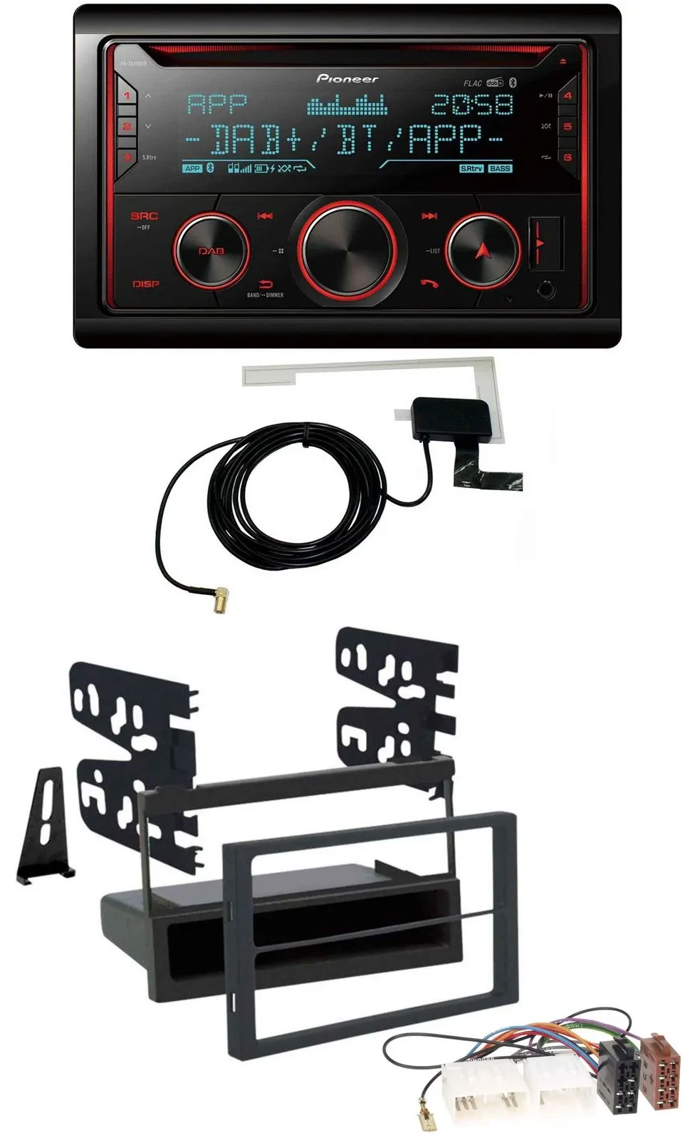 Автомагнитола Pioneer 2-DIN MP3 DAB USB CD Bluetooth для Mazda 626 99–02, MPV 96–99, MX