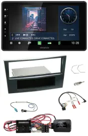 Kenwood Lenkrad Bluetooth USB DAB Autoradio für Opel Corsa D Schwarz 09-14