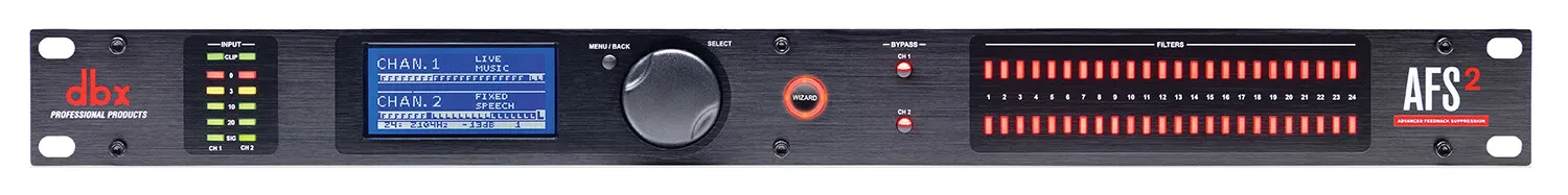 DBX AFS2 Dual Channel Advanced DSP Feedback Suppression Processor w/ LCD display