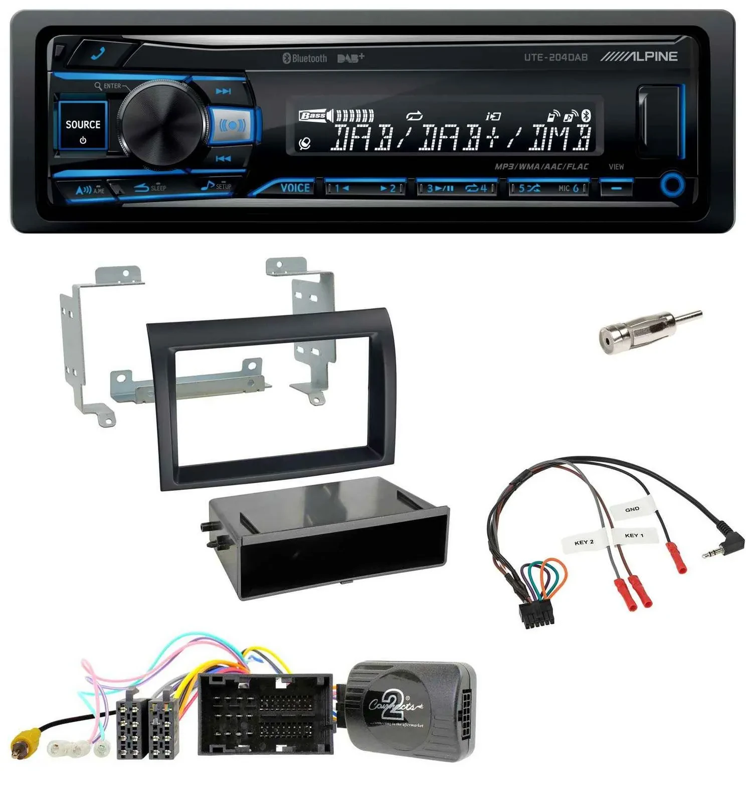 Alpine USB Bluetooth DAB Lenkrad Autoradio für Citroen Jumper ab 14 Profiversion