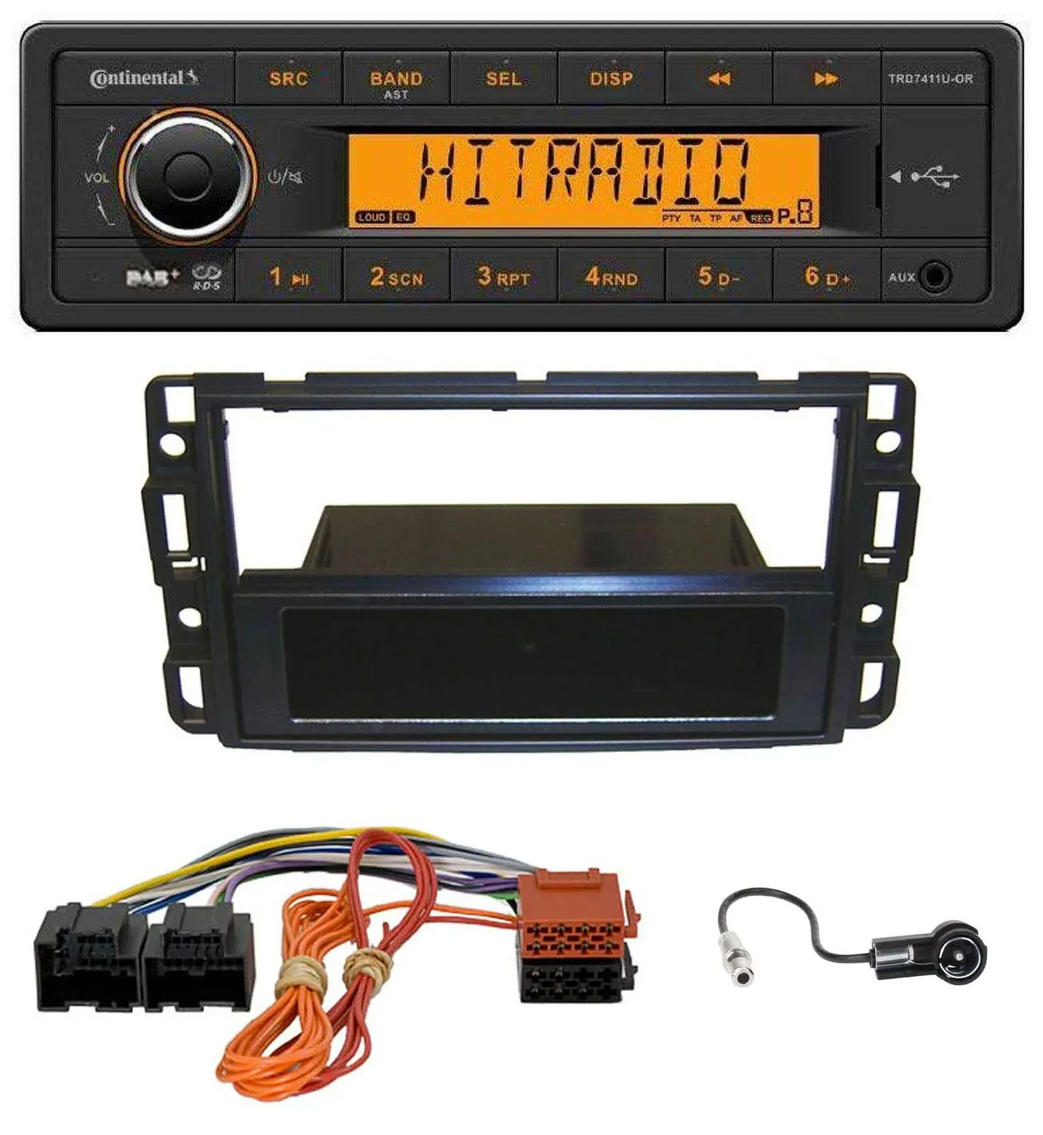 Continental 1DIN DAB MP3 AUX USB Autoradio für Cadillac BLS (2006-2010)