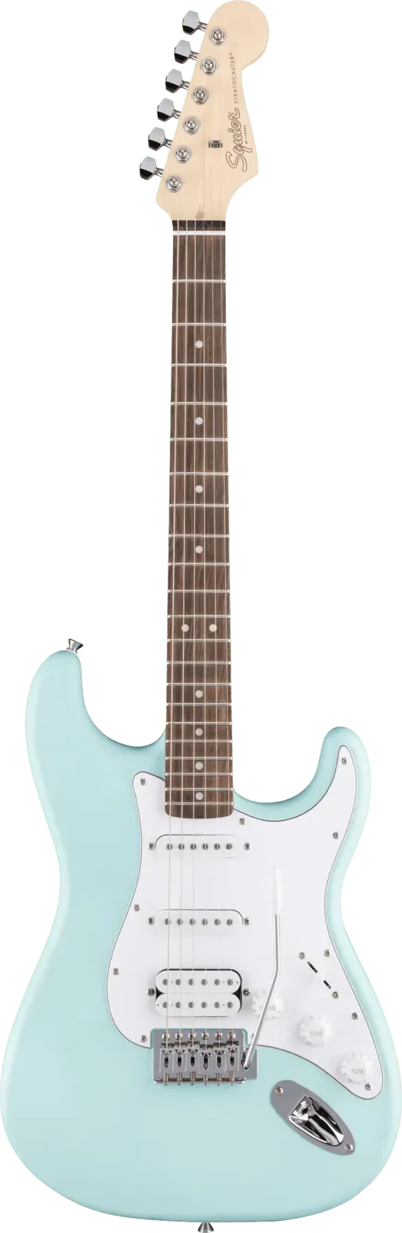 Электрогитара Squier by Fender DEBUT Stratocaster HSS, накладка лавр, цвет Daphne Blue