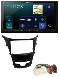 Pioneer MP3 Bluetooth USB 2DIN DAB Autoradio für SSangYong Korando ab 2013