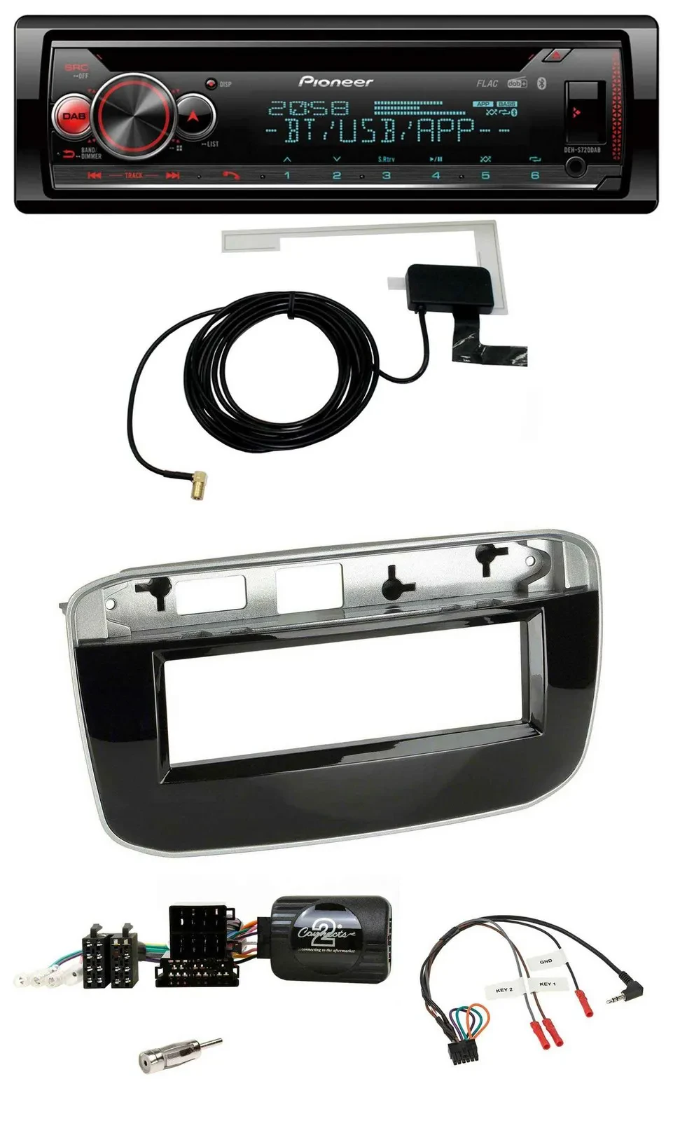 Pioneer DAB CD Lenkrad USB Bluetooth Autoradio für Fiat Punto Punto Evo ab 2009